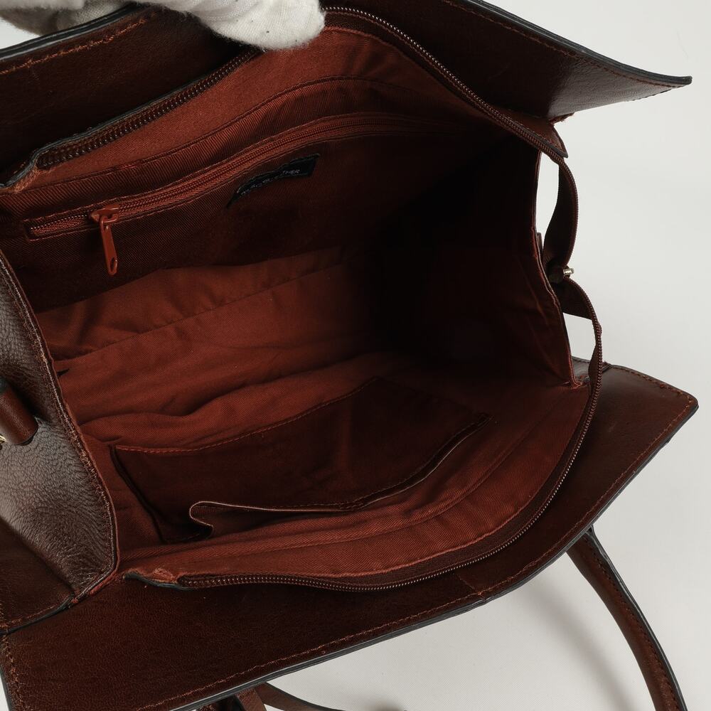 Wilson Leather Top Handle Satchel Brown Leather Purse *No Shoulder Strap - Picture 6 of 15